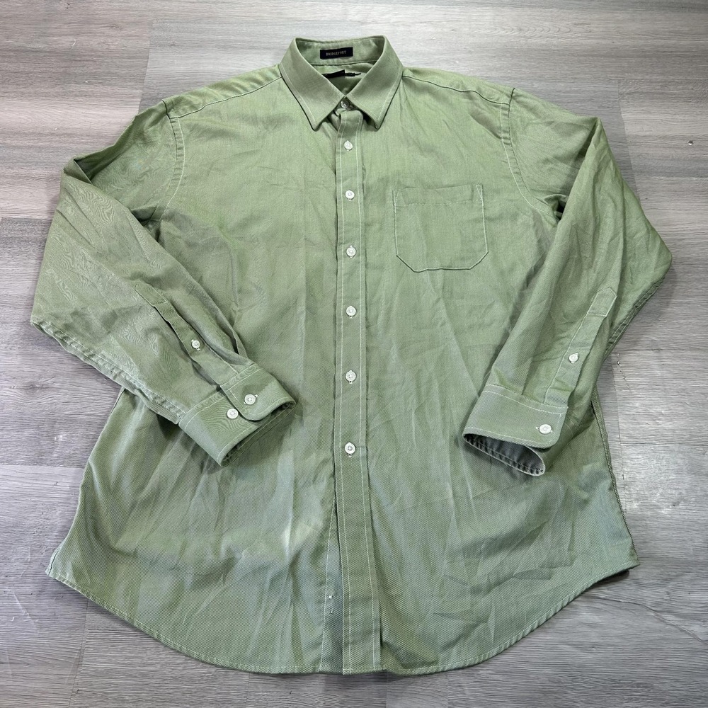 Pendleton Bridgeport Shirt Mens Large Green Solid Long Sleeve Button Up Casual